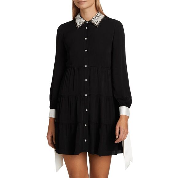 Alice + Olivia Meeko Embellished Minidress Size US 12 $595 - Picture 1 of 11